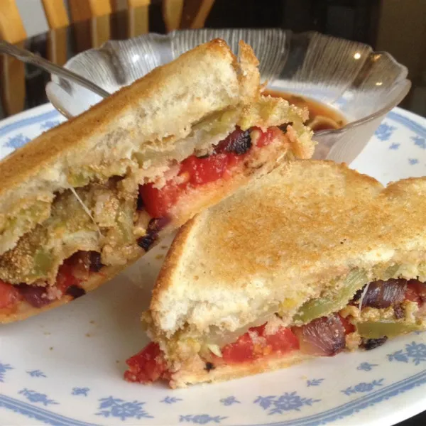 receta Sandwich aux tomates vertes frites