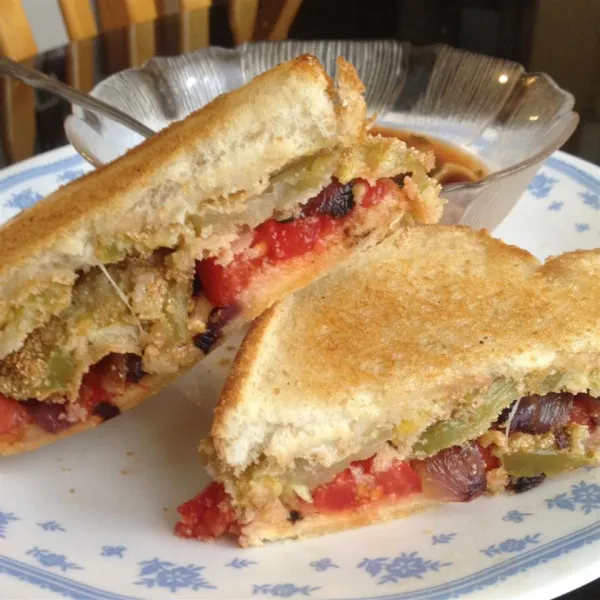 receta Sándwich De Tomate Verde Frito