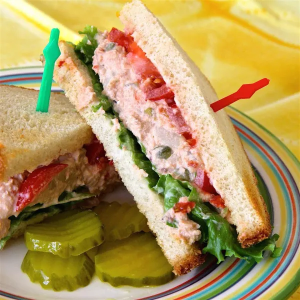 receta Sandwichs Salade de saumon épicée