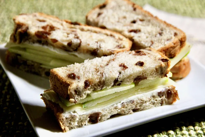 receta Sándwiches De Manzana Con Canela Y Té Havarti