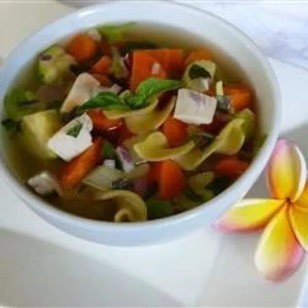 receta Soupe copieuse au poulet et aux légumes I