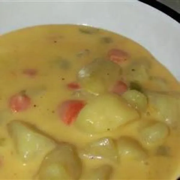 receta Soupe allemande aux pommes de terre et au fromage