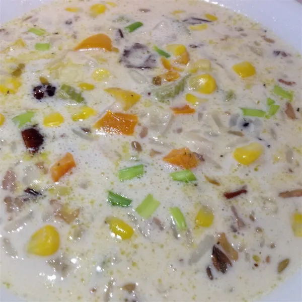 Przepis Zupa Calico z dzikim ryżem