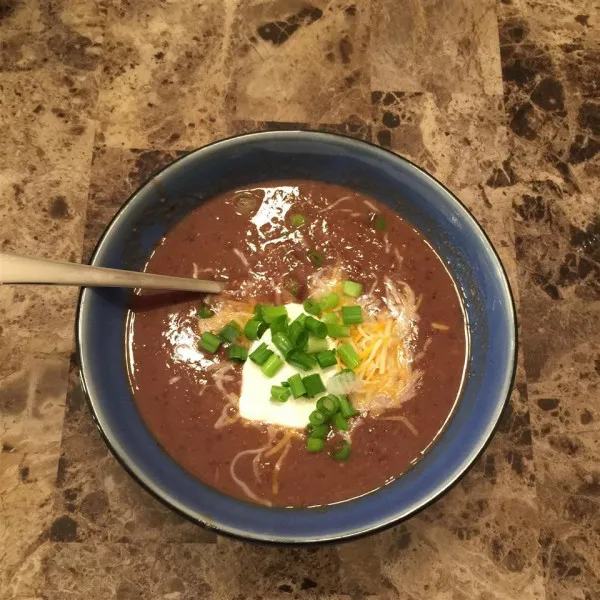 receta Soupe aux haricots noirs des Caraïbes