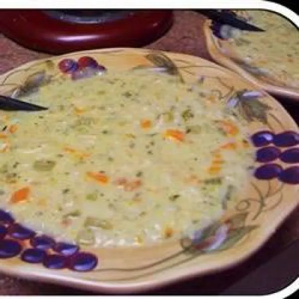 receta Sopa Cremosa De Pollo Y Arroz