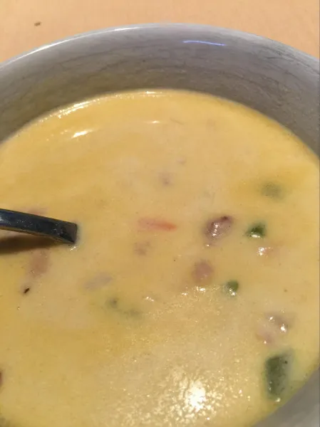 receta Sopa Cremosa De Pollo Y Maní