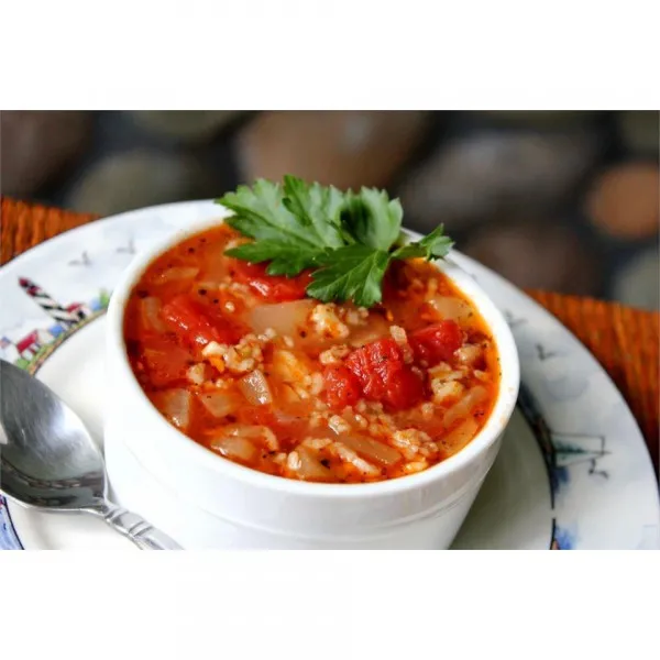 receta Soupe aux flocons d'avoine et aux tomates