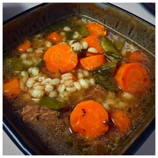 receta Soupe d'orge au bœuf à la mijoteuse