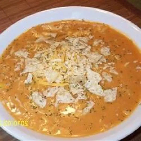 receta Sopa De Enchilada De Pollo Con Queso Sobrante