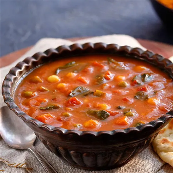 receta Soupe indienne épicée aux pommes de terre et haricots