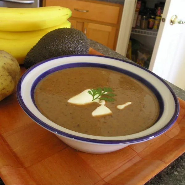 recepta Zupa z czarnej fasoli II