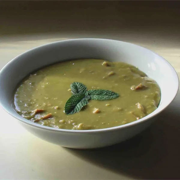 receta Sopa De Guisantes Y Jamón I