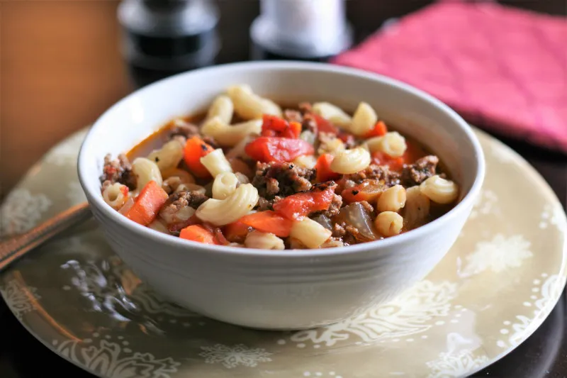 receta Soupe Hamburger Macaroni