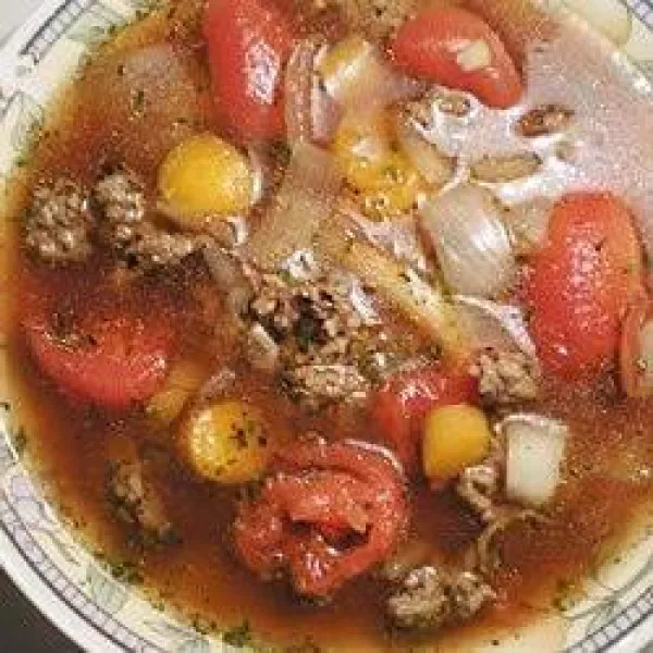 receta Sopa De Hamburguesa III