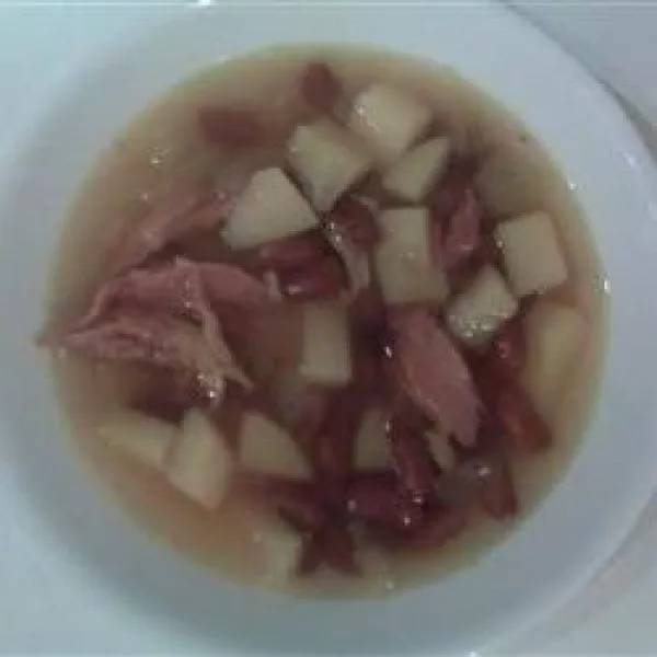 receta Soupe aux restes d'os de jambon