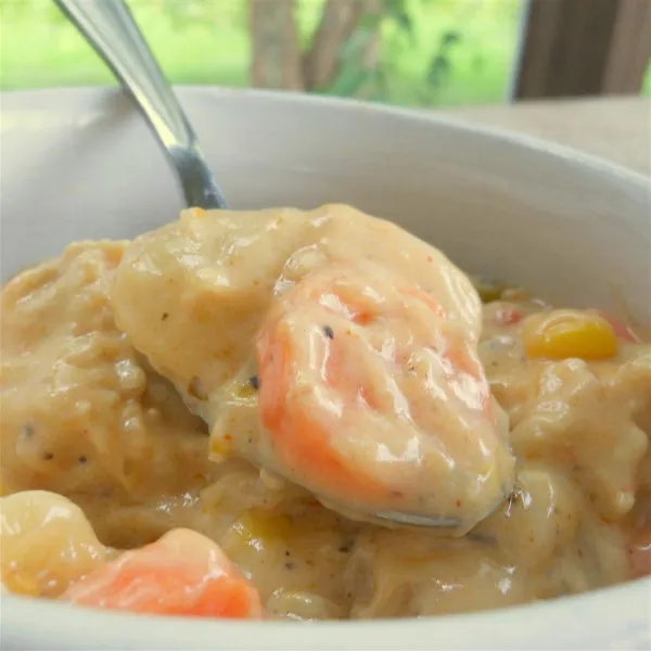 receta Chaudrée de maïs au poulet et gnocchis d'inspiration mexicaine