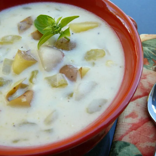 receta Soupe de pommes de terre au fromage et au maÃ¯s