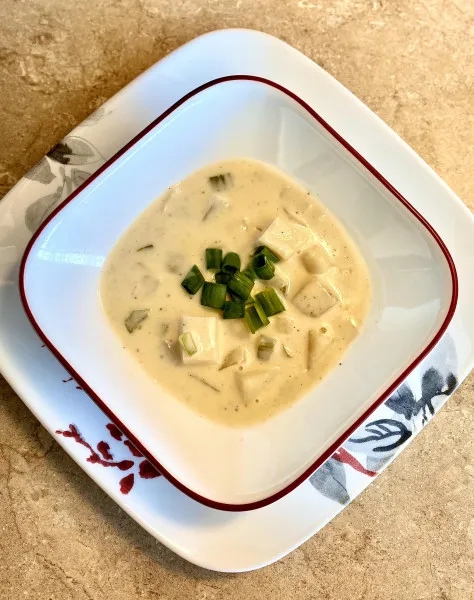 receta Sopa De Patata En Olla De Cocción Lenta Con Crema De Hielo