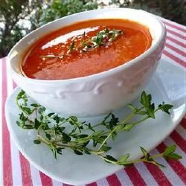 receta Sopa De Pimiento Rojo Asado