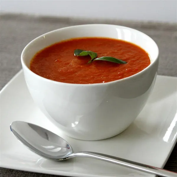 receta Soupe aux poivrons rôtis arc-en-ciel