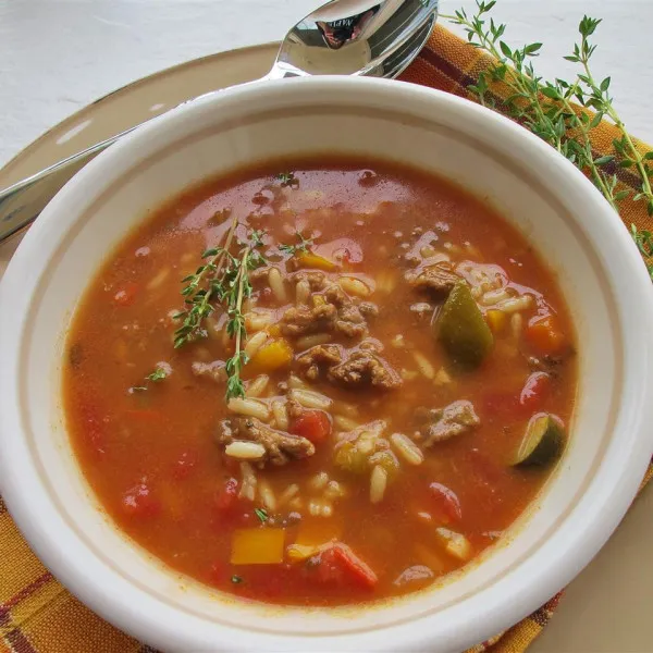 receta Soupe aux poivrons farcis IV