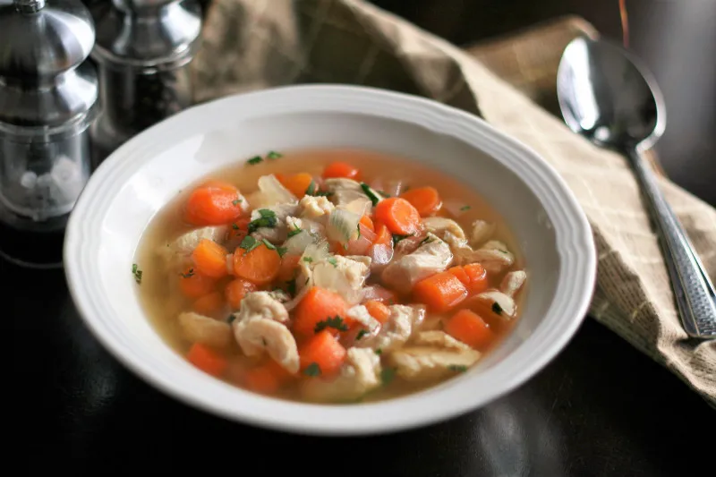 receta Soupe rapide au poulet