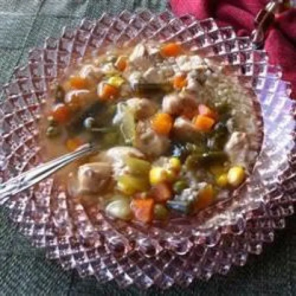 receta Soupe au poulet et au riz II