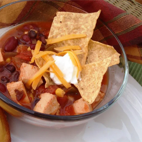 receta Sopa De Taco De Pollo En Olla De Cocción Lenta