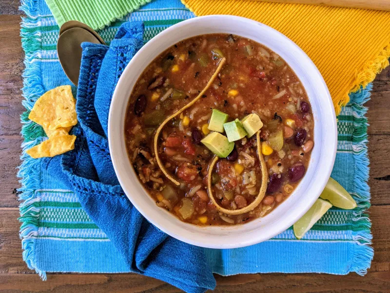 receta Sopa De Tortilla Vegana Increíblemente Sustanciosa