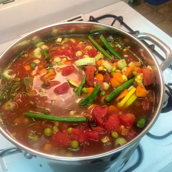 receta Sopa De Verduras Abundante