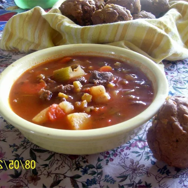 recetas Sopa De Verduras Con Carne De Res En Olla De Cocción Lenta