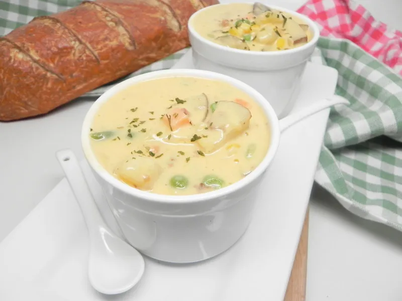 receta Soupe aux légumes avec fromage II