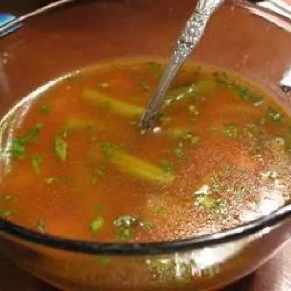 recetas Sopa De Verduras Con Salsa De Albahaca
