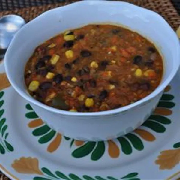receta Soupe de légumes aux haricots noirs