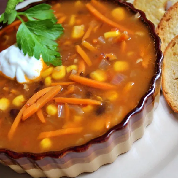 recetas Sopa Picante De Verduras Y Frijoles Negros