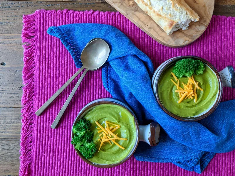 receta Soupe Végétalienne Brocoli et Fromage