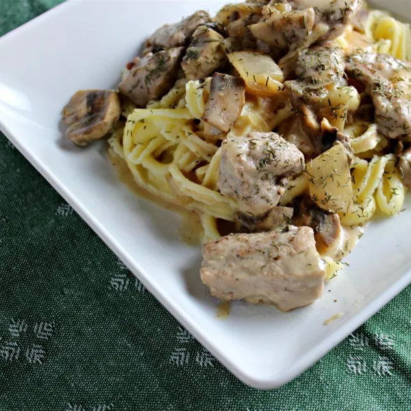 receta Stroganoff De Cerdo