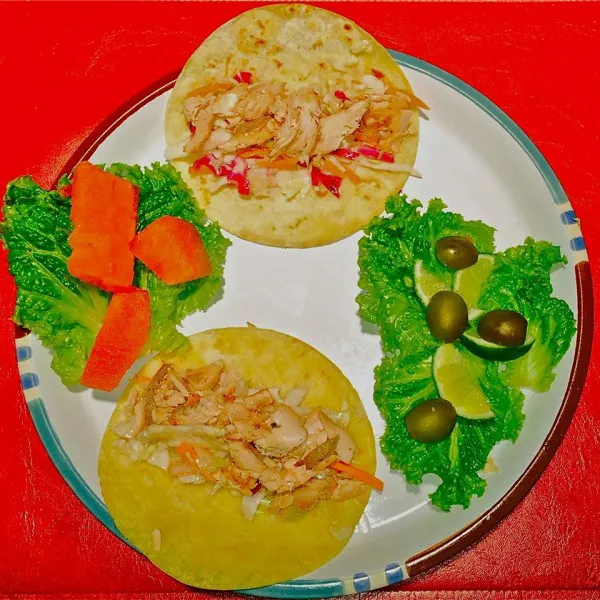 receta Tacos au saumon et au poisson avec salade de chou asiatique