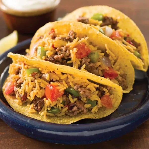 recetas Tacos Mexicanos De Arroz Y Carne De Res