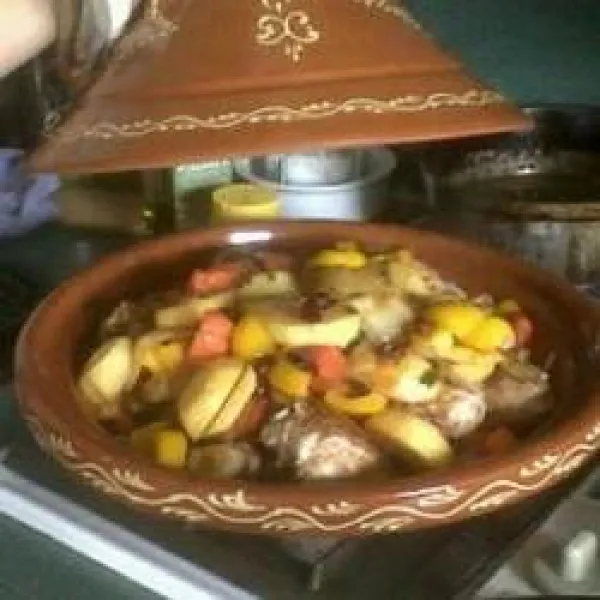 receta Tajine de poulet aux canneberges séchées