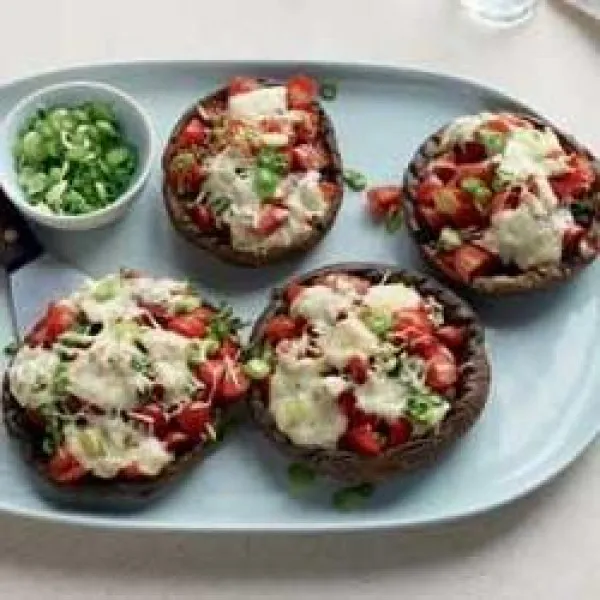 receta Tapas De Champiñones Portobello Rellenas A La Parrilla