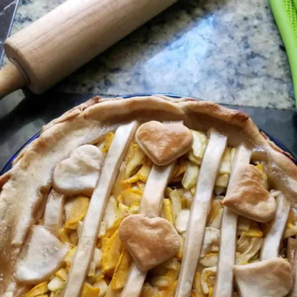 receta Tarte aux pommes et courgettes