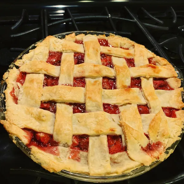 receta Tarta De Fresas Y Ruibarbo