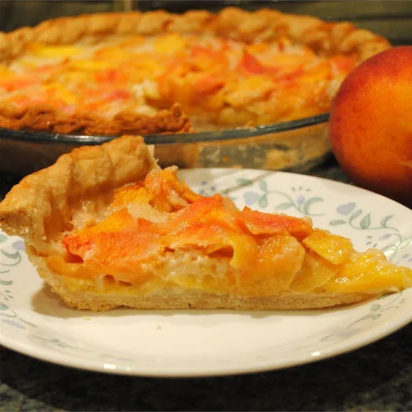 receta Peach Custard Pie I