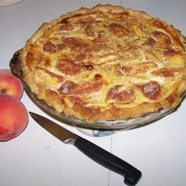 receta Peach Custard Pie III