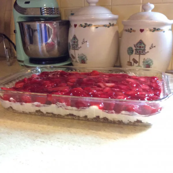 receta Tarte aux bretzels et aux fraises