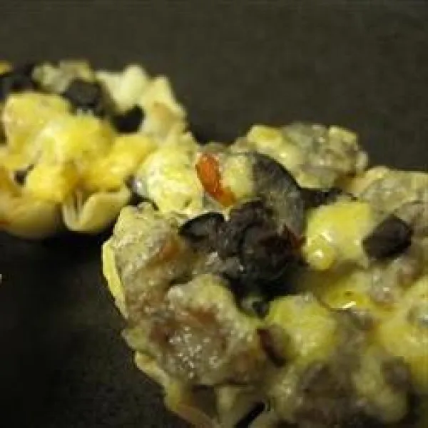 receta Tartelettes aux saucisses et aux champignons