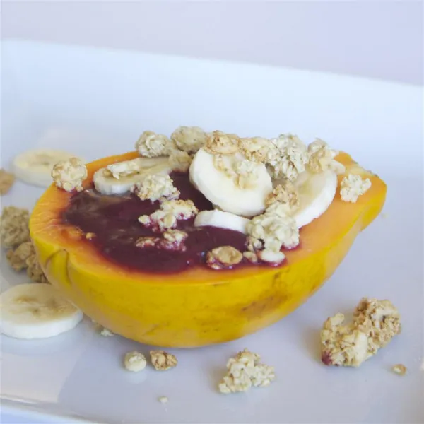 receta Tazón De Papaya Acai