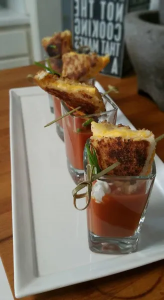 receta Shooters au fromage grillé