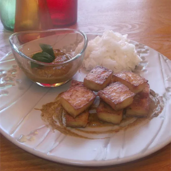 receta Tofu au four thaï et riz à la noix de coco